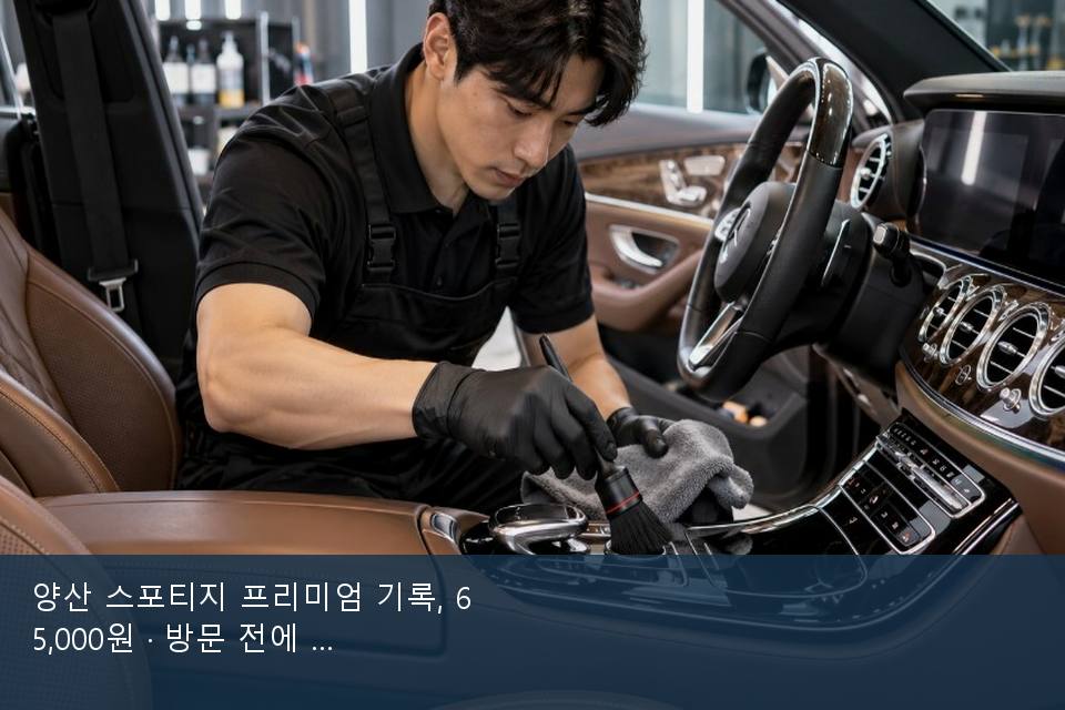 양산 스포티지 프리미엄 기록, 65,000원 · 방문 전에 확인한 것